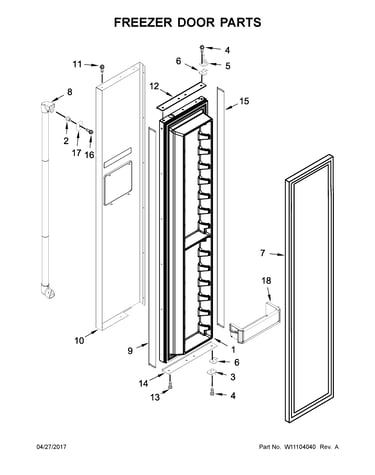 Freezer door parts