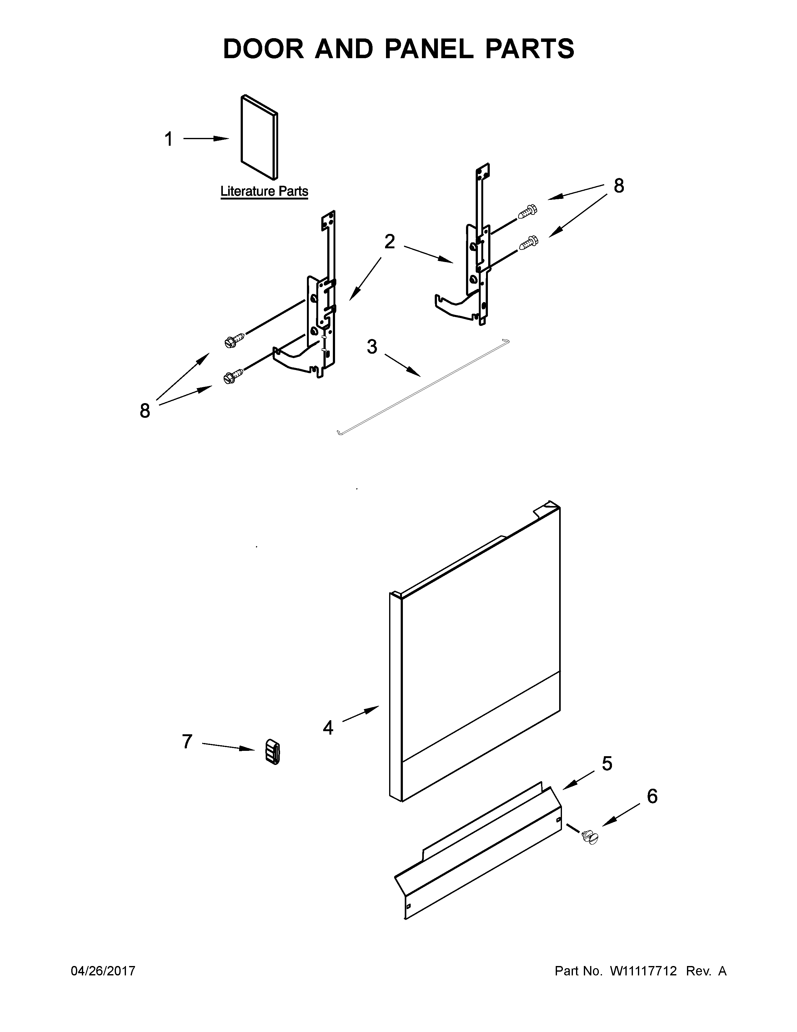 Door and panel parts