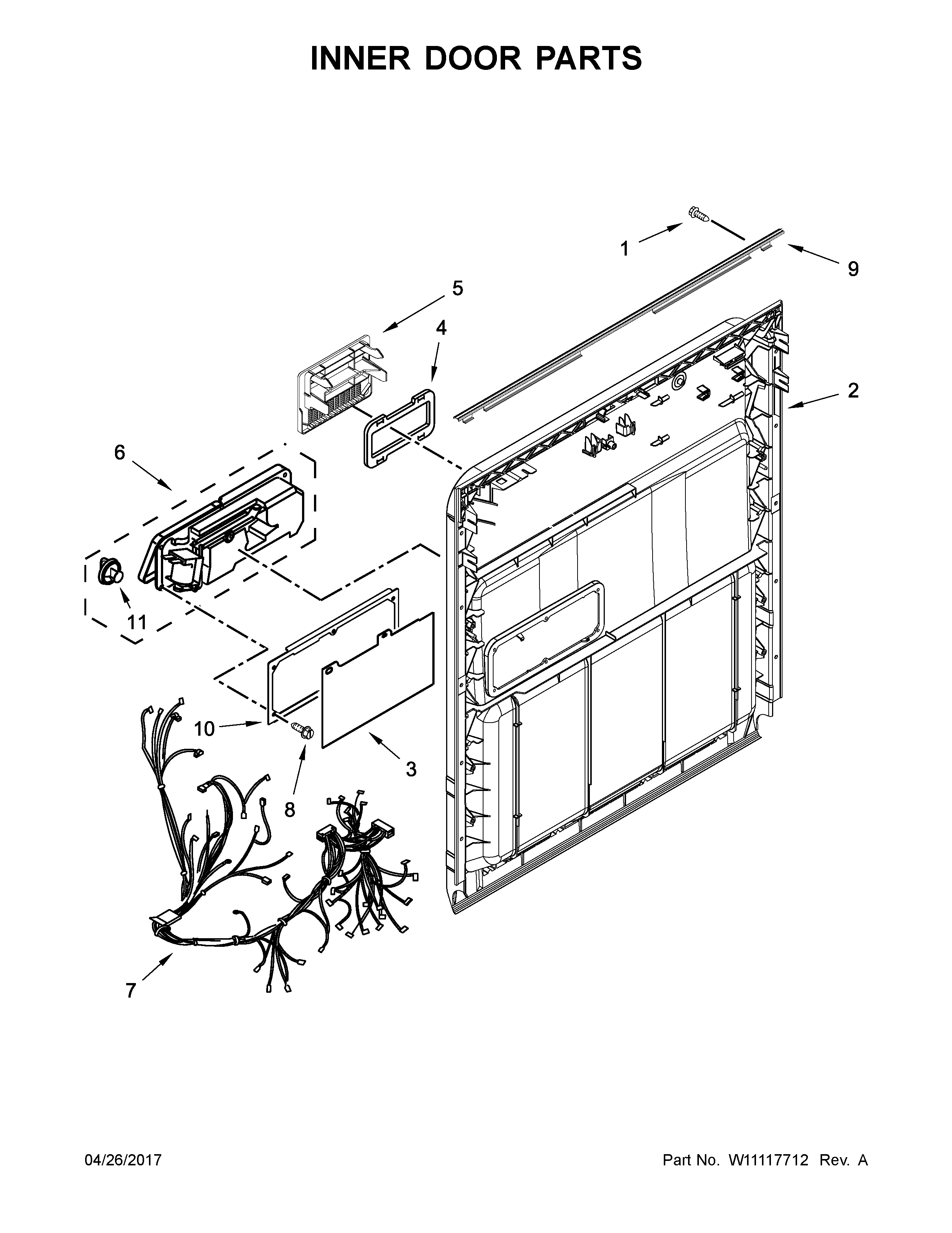 Inner door parts