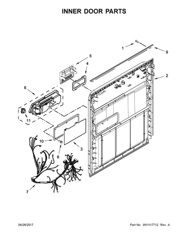 Inner door parts
