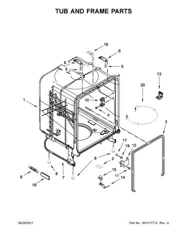 Tub and frame parts