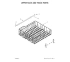 Amana ADB1400AGW1 upper rack and track parts diagram