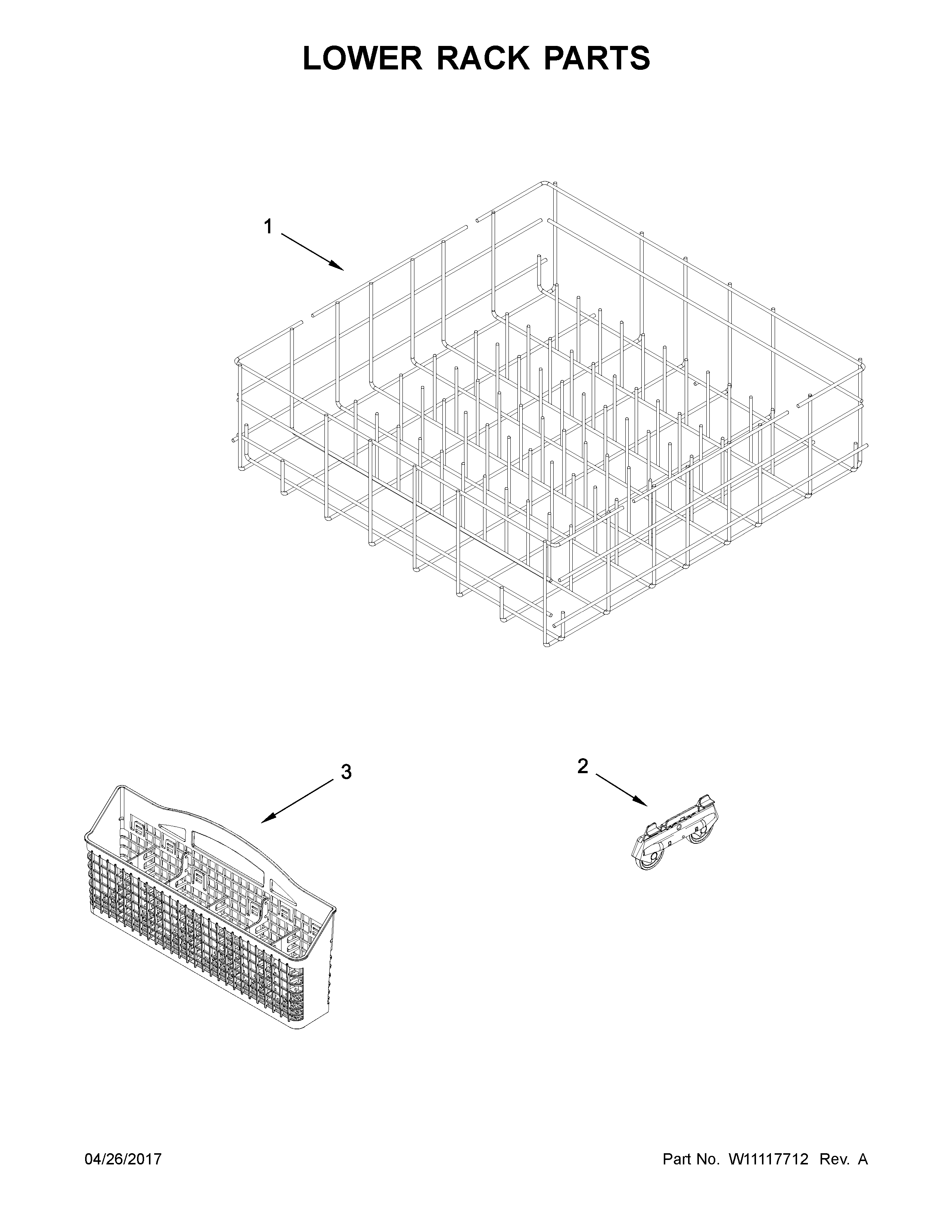 Lower rack parts