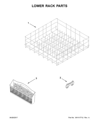 Lower rack parts