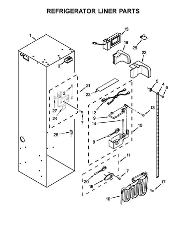 Refrigerator liner parts