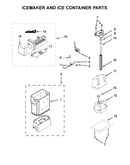 Icemaker and ice container parts