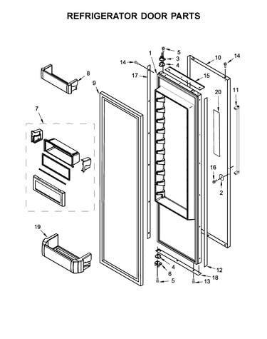 Refrigerator door parts