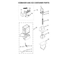 KitchenAid KBSD612ESS01 icemaker and ice container parts diagram