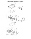 Refrigerator shelf parts