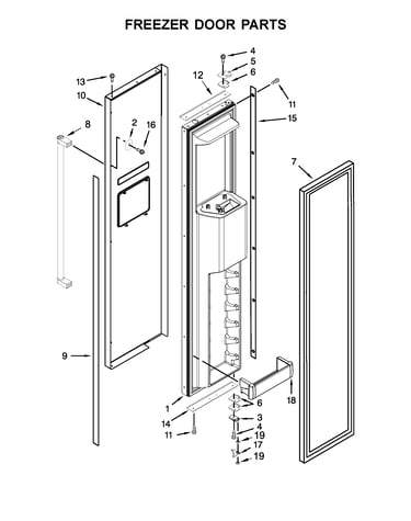 Freezer door parts