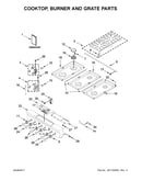 Cooktop, burner and grate parts