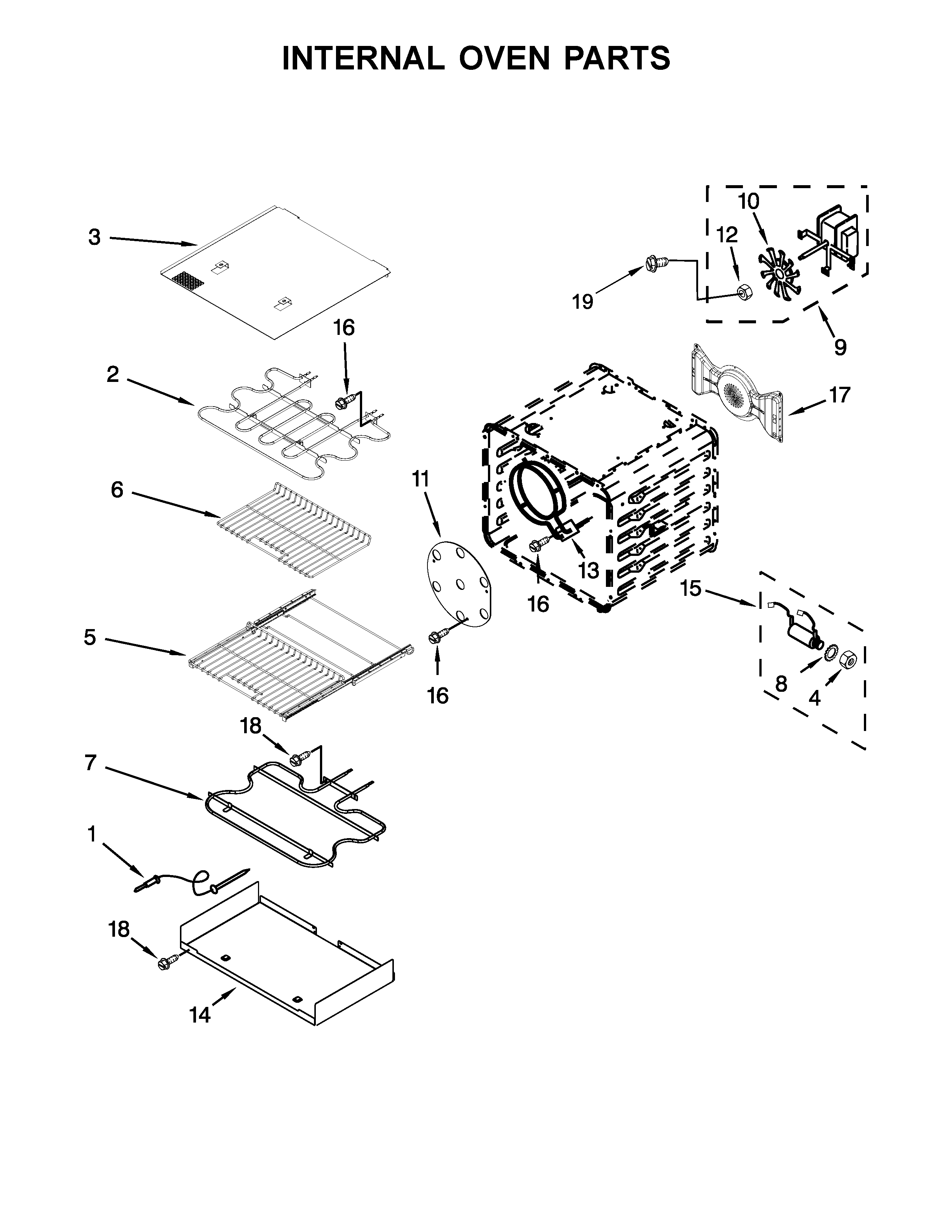 Internal oven parts