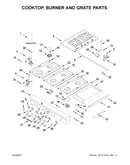 Cooktop, burner and grate parts
