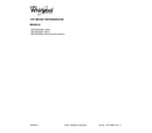 Whirlpool WRT549SZDM01 cover sheet diagram