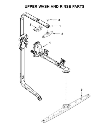 Upper wash and rinse parts