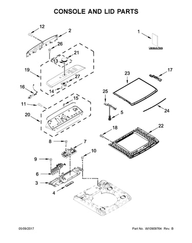 Console and lid parts