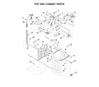 Maytag MVWB955FW1 top and cabinet parts diagram