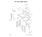 Maytag 3LMVWC415FW0 top and cabinet parts diagram