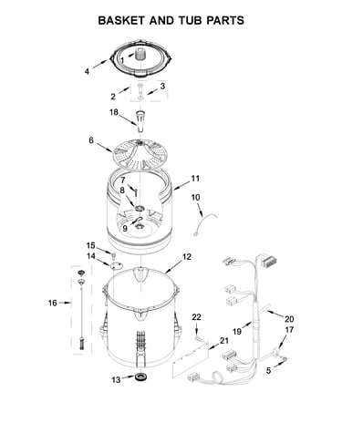 Basket and tub parts