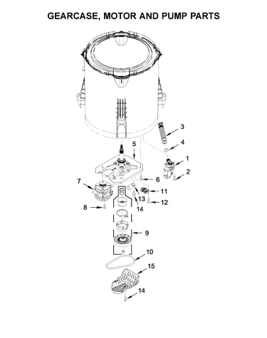 Gearcase, motor and pump parts