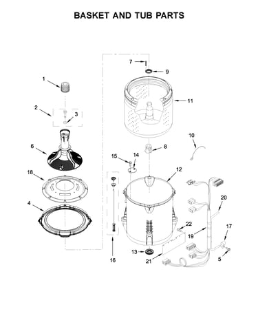 Basket and tub parts