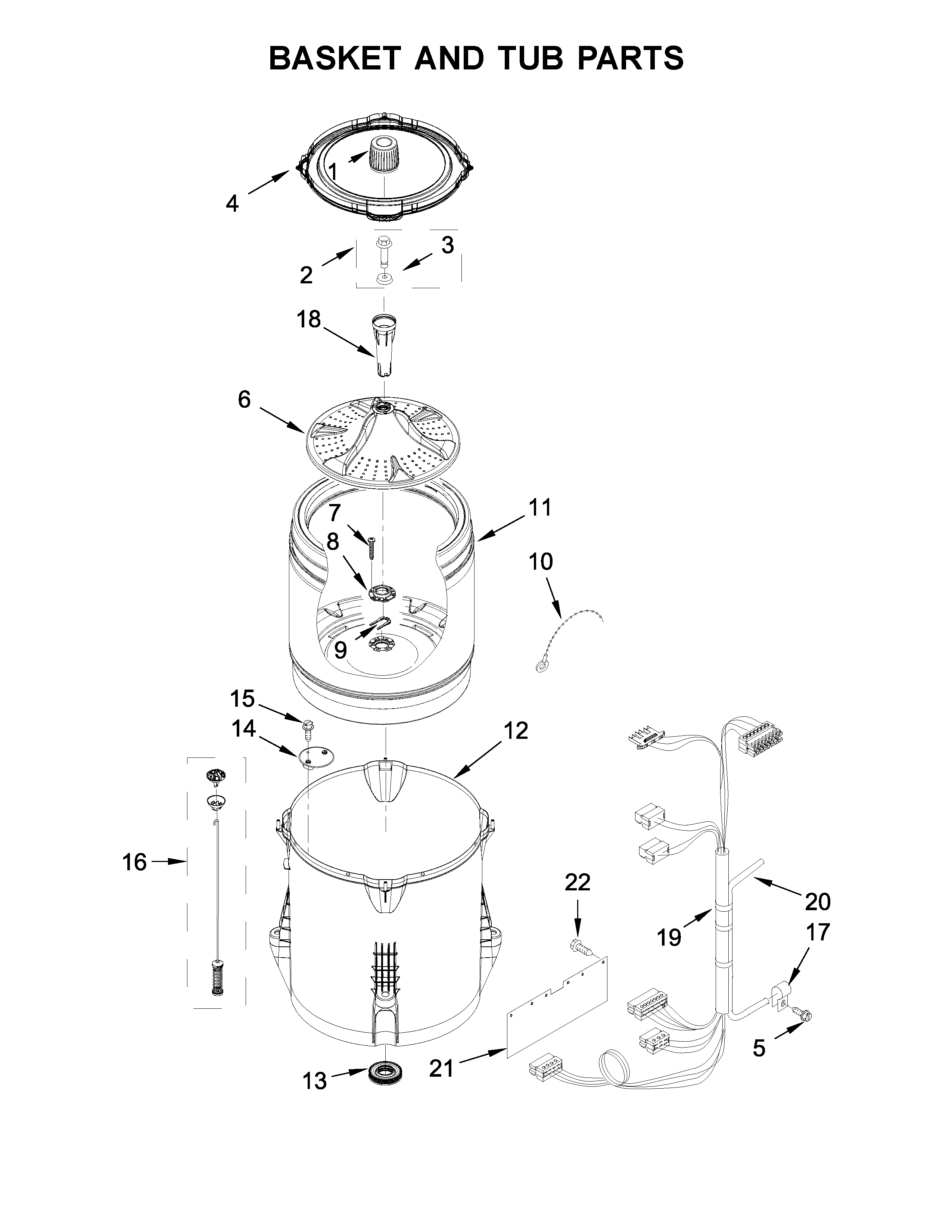 Basket and tub parts