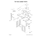 Maytag 4KMVWC425FW0 top and cabinet parts diagram
