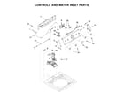 Maytag 4KMVWC425FW0 controls and water inlet parts diagram