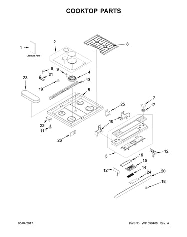 Cooktop parts