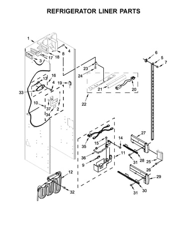 Refrigerator liner parts
