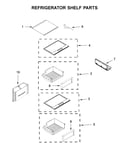 Refrigerator shelf parts