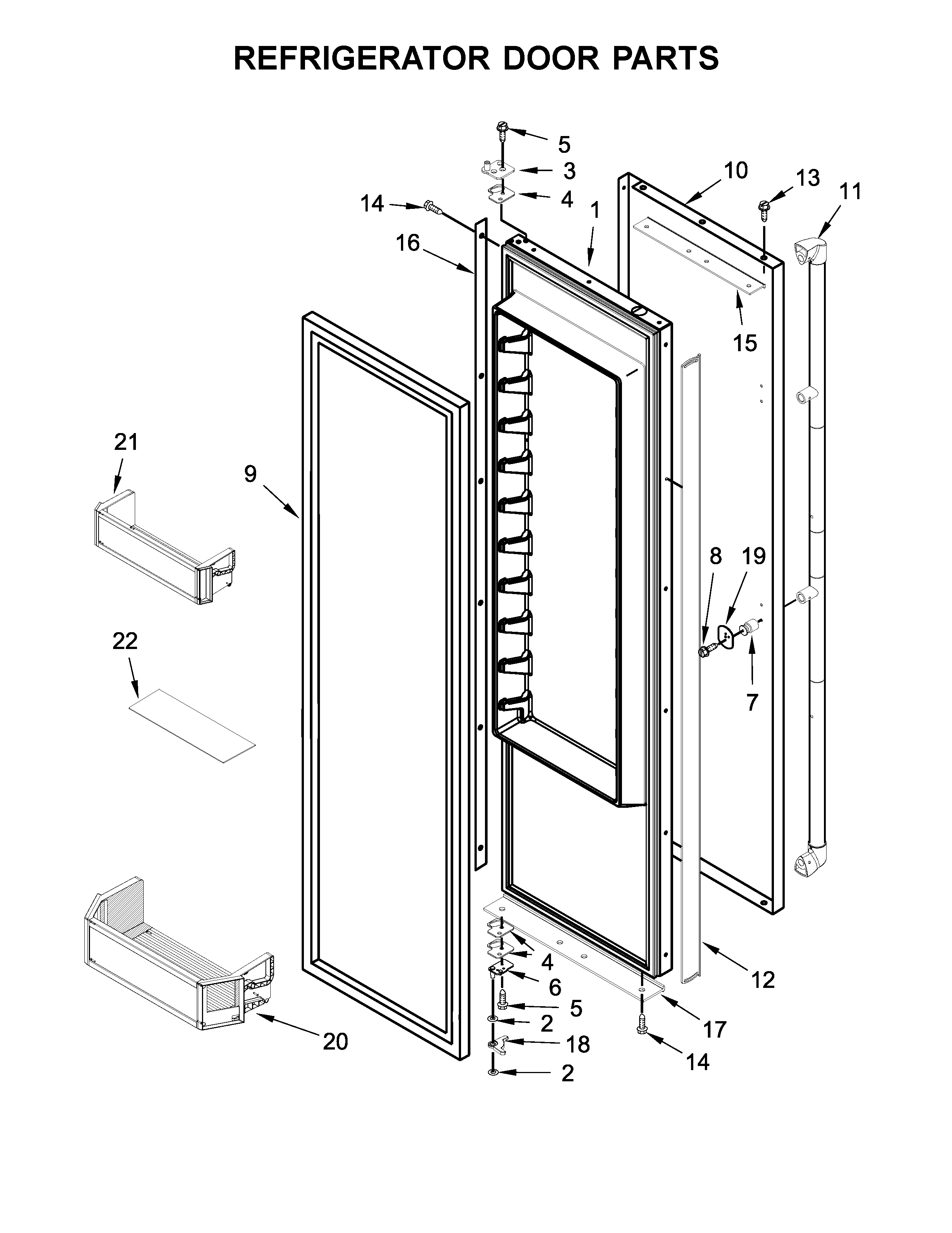 Refrigerator door parts