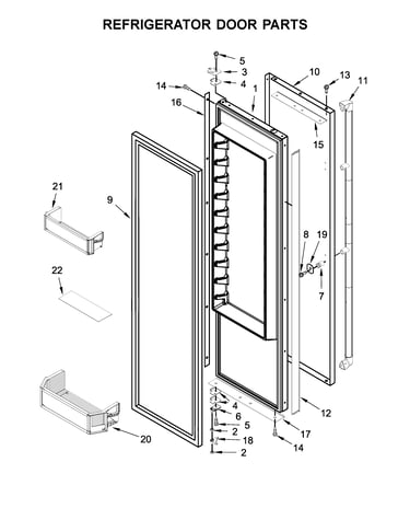 Refrigerator door parts