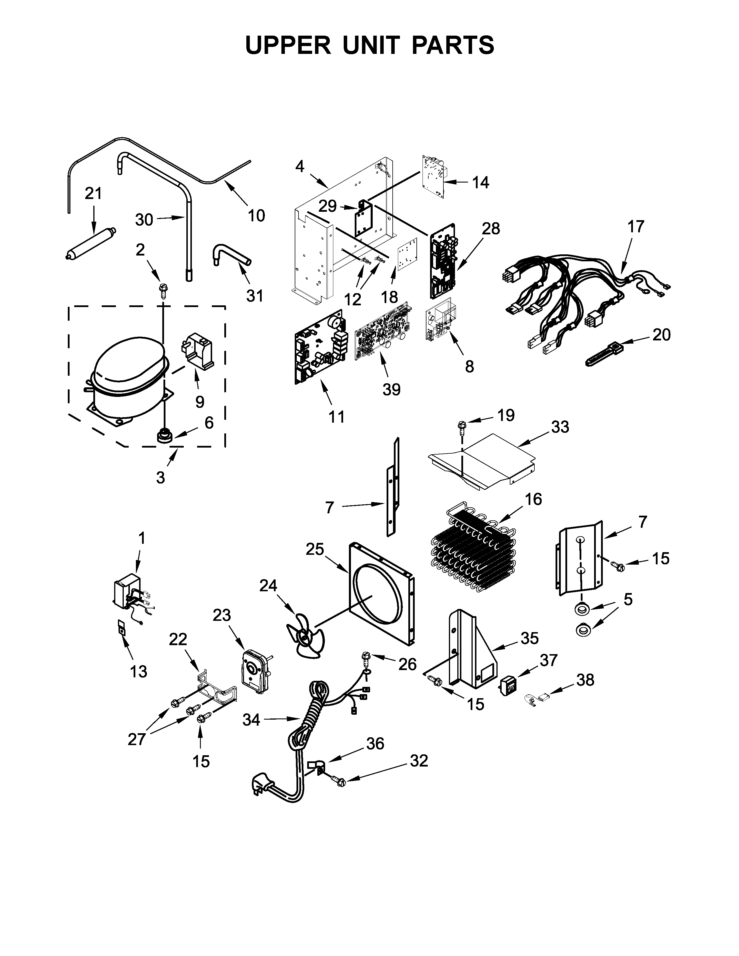 Upper unit parts
