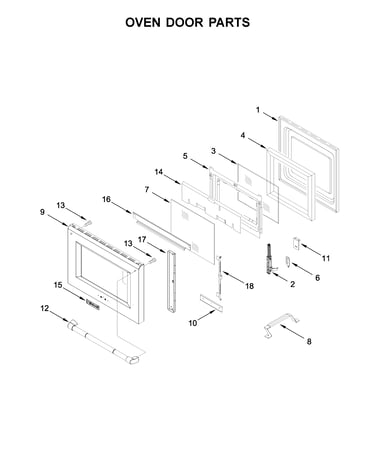 Oven door parts