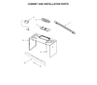 Maytag YMMV1174FZ0 cabinet and installation parts diagram