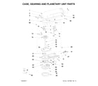 KitchenAid 5K45SSWH4 case, gearing and planetary unit parts diagram