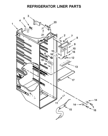 Refrigerator liner parts
