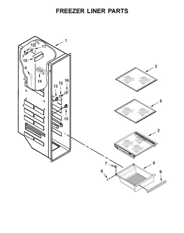 Freezer liner parts