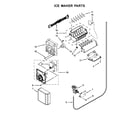 Whirlpool WRS586FIEE00 ice maker parts diagram