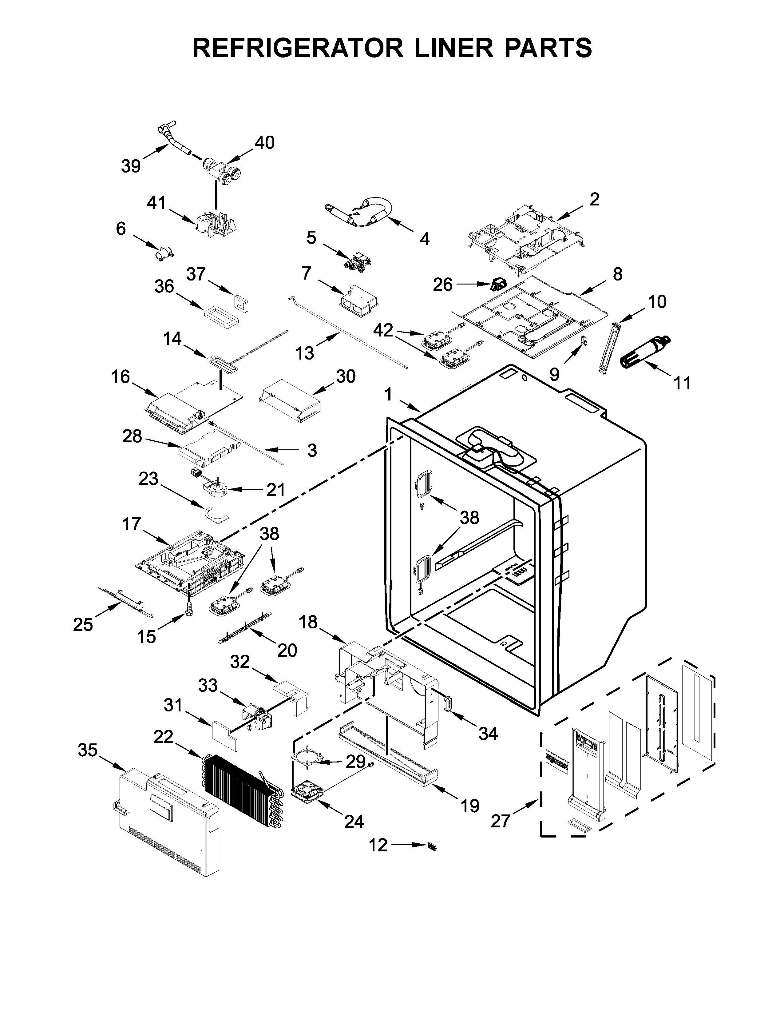 REFRIGERATOR LINER PARTS