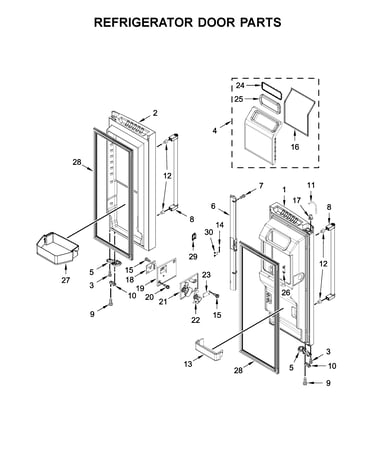 Refrigerator door parts