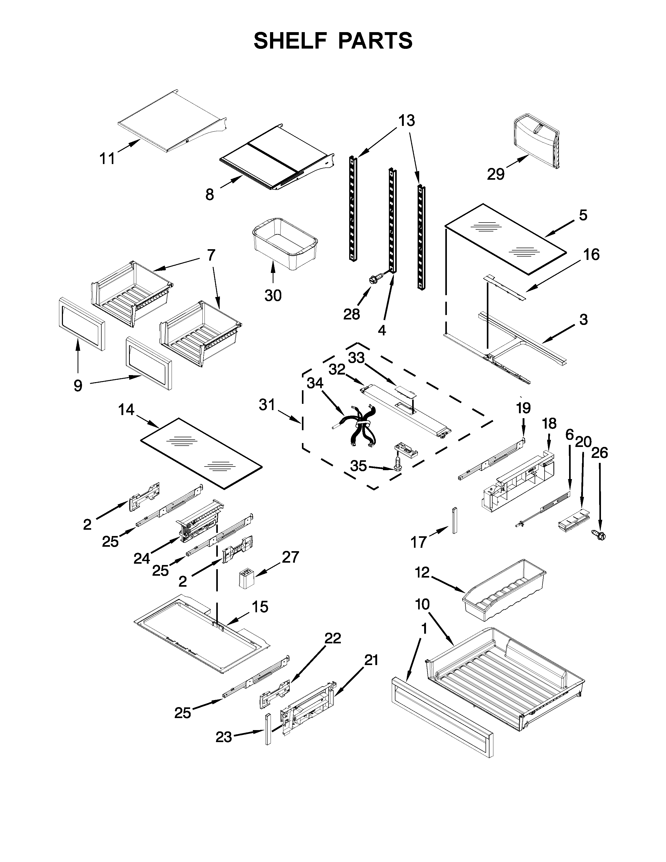 Shelf parts