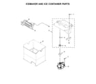 KitchenAid KRFF507ESS00 icemaker and ice container parts diagram