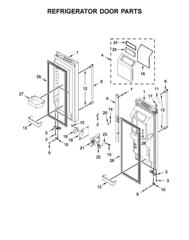 Refrigerator door parts