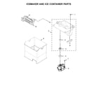 KitchenAid KRFF507EWH01 icemaker and ice container parts diagram