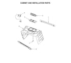 KitchenAid KMHS120EBL3 cabinet and installation parts diagram