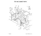 Whirlpool CHW9160GW0 top and cabinet parts diagram