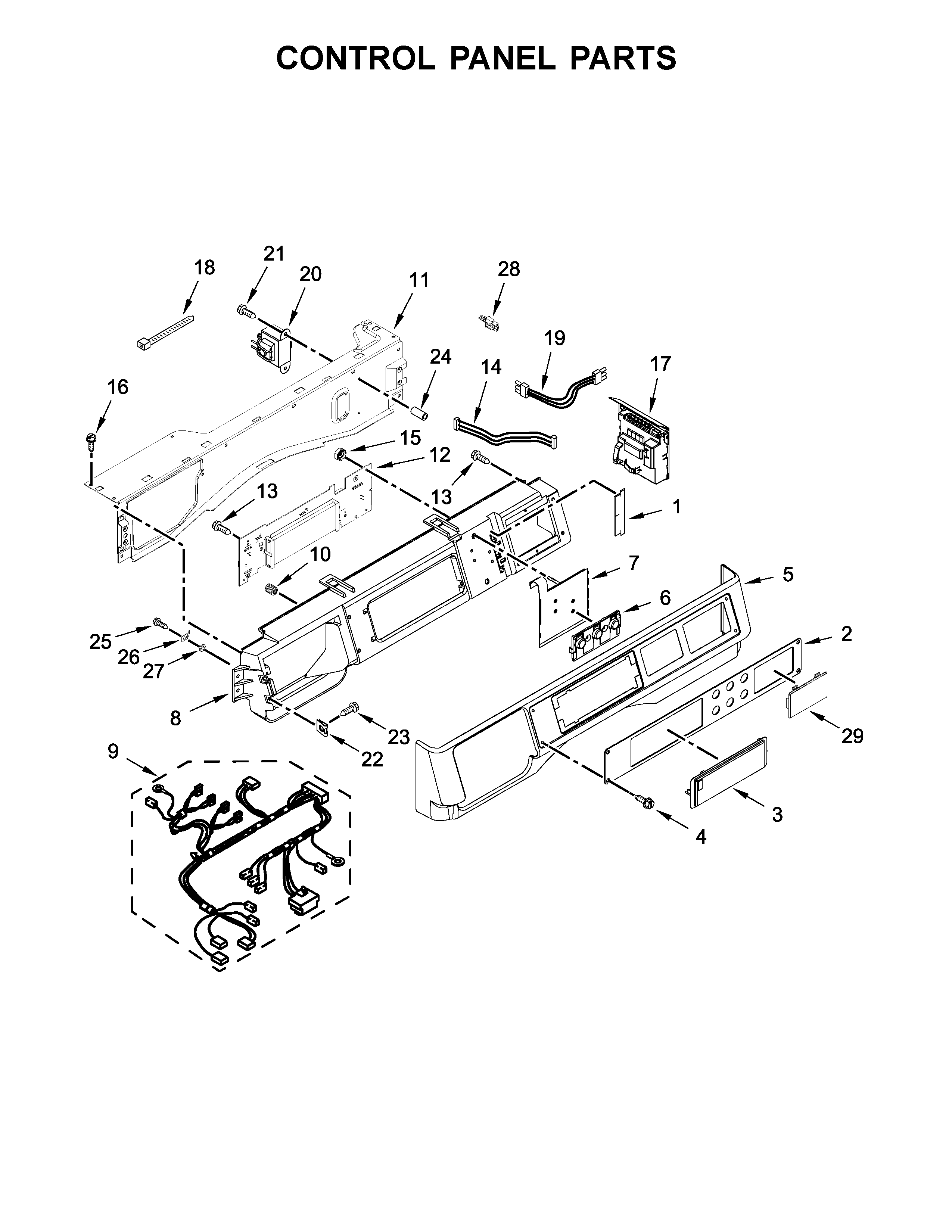 Control panel parts