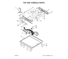 Whirlpool CED9160GW0 top and console parts diagram